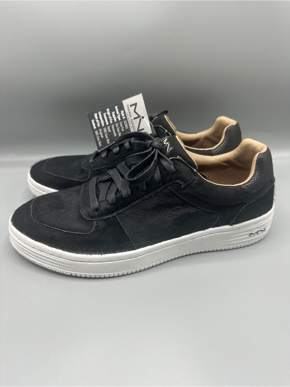 Skechers X Mark Nason Leather Fur Sneakers Lace Up Shoes Men's Size 8.5 Black